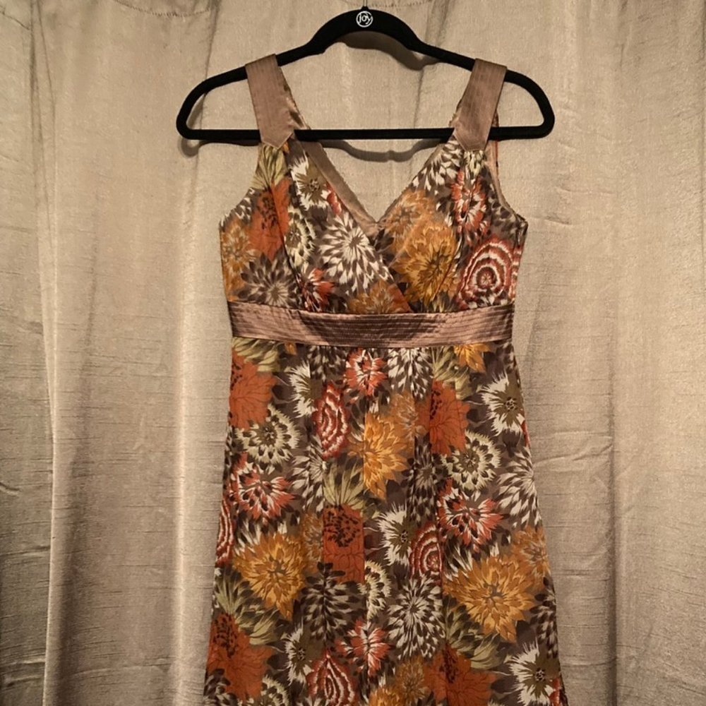 Laundry by Shelli Segal / Brown and Orange Floral Dress